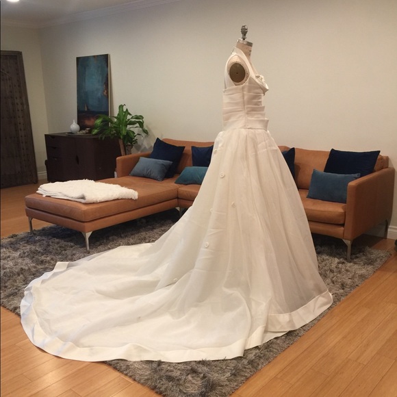 SOLD 90s Deadstock Satin Gala Debut Gown size 2 - Picture 8 of 8